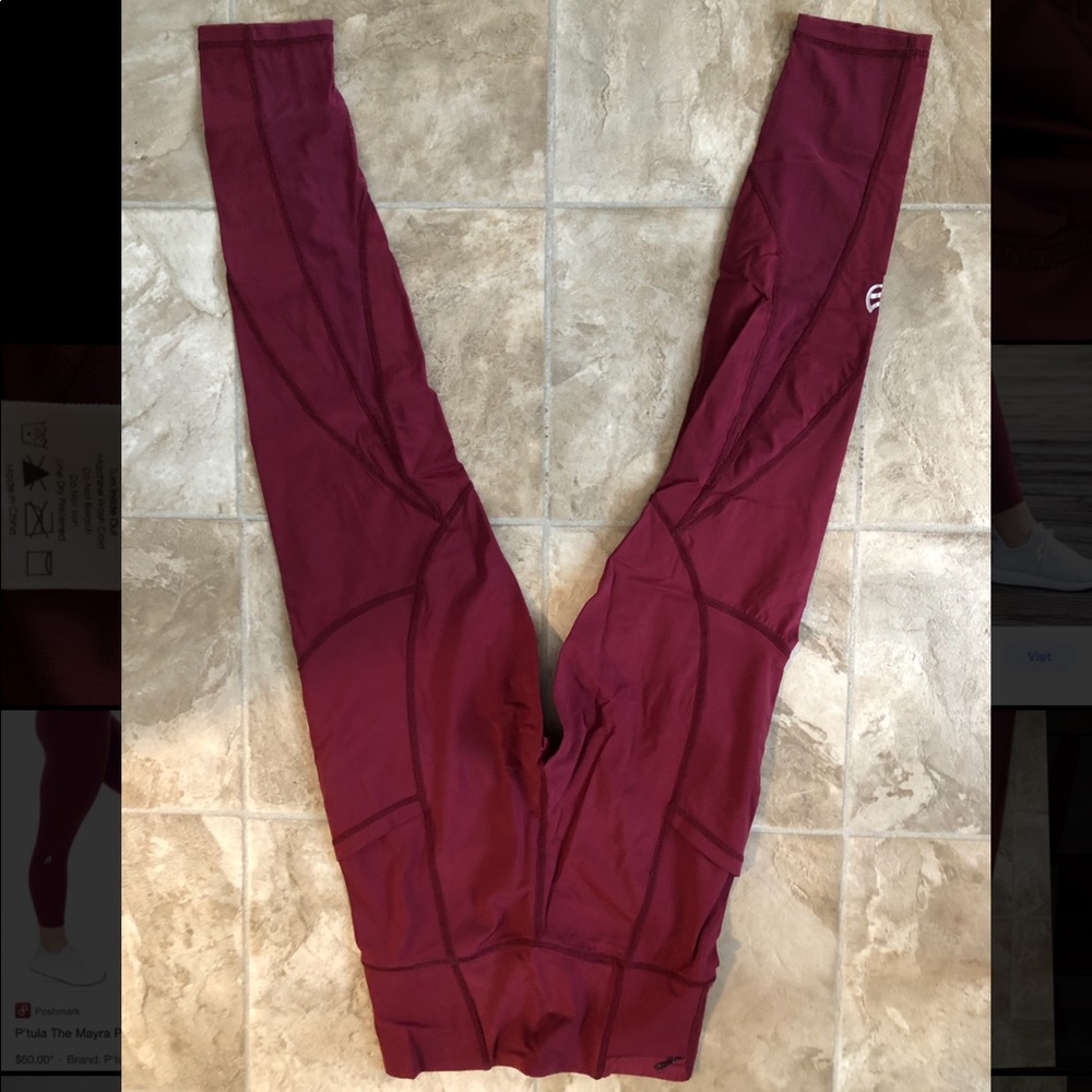 P’tula Crystal Legging - 25 inch, Port Wine Red, M - Picture 6 of 9